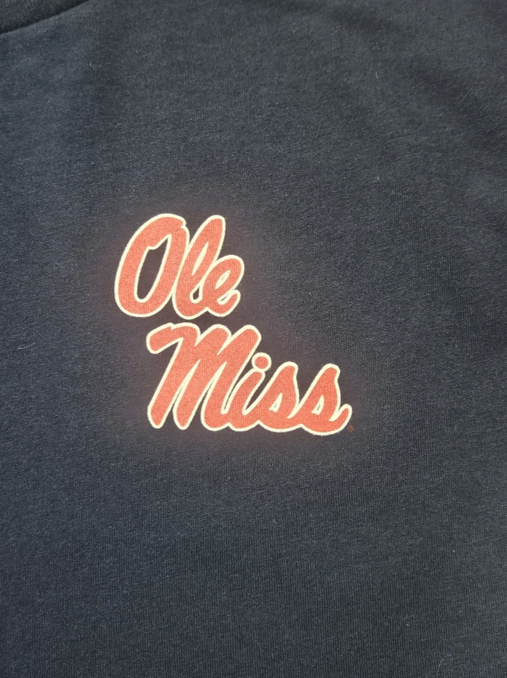 NWT Great‎ State Ole Miss Rebels Youth T-shirt Black Red Spellout Logo NCAA Tee